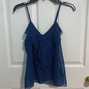 Forever 21 - Blue polka dot sheer tank top